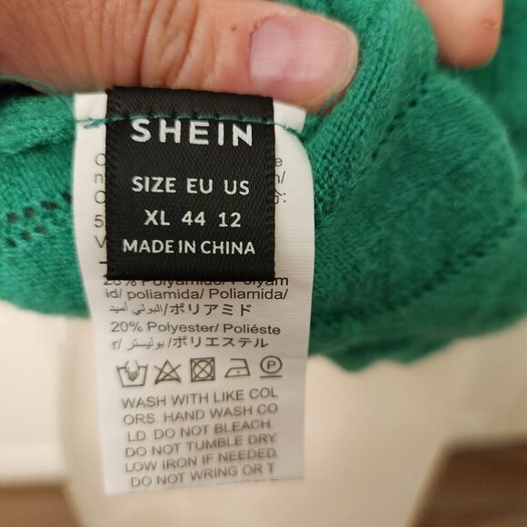 Shein Green Cami Knit Sleeveless Casual Tank Top Size XL - Picture 6 of 7